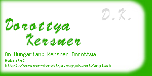 dorottya kersner business card